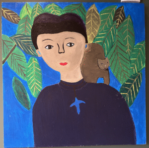The Woman, The Cat, The Tree by Stella Tse. Description below